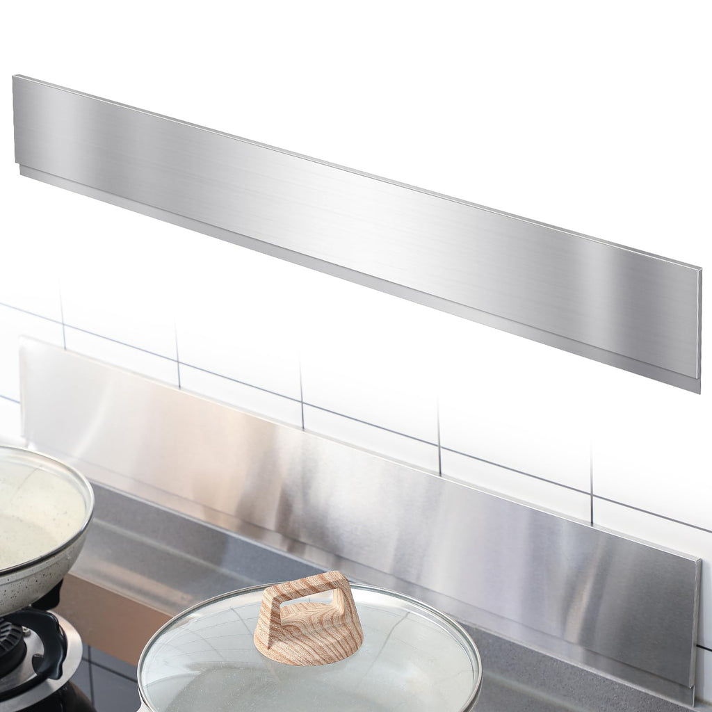 Moxweyeni Stainless Steel Backsplash for Stove, Silver, 29.75" X 4.75"