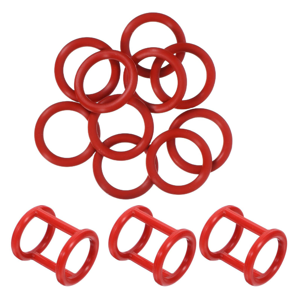 13Pcs Silicone Sealing Rings Valve Stem, Brown Replacement Gaskets