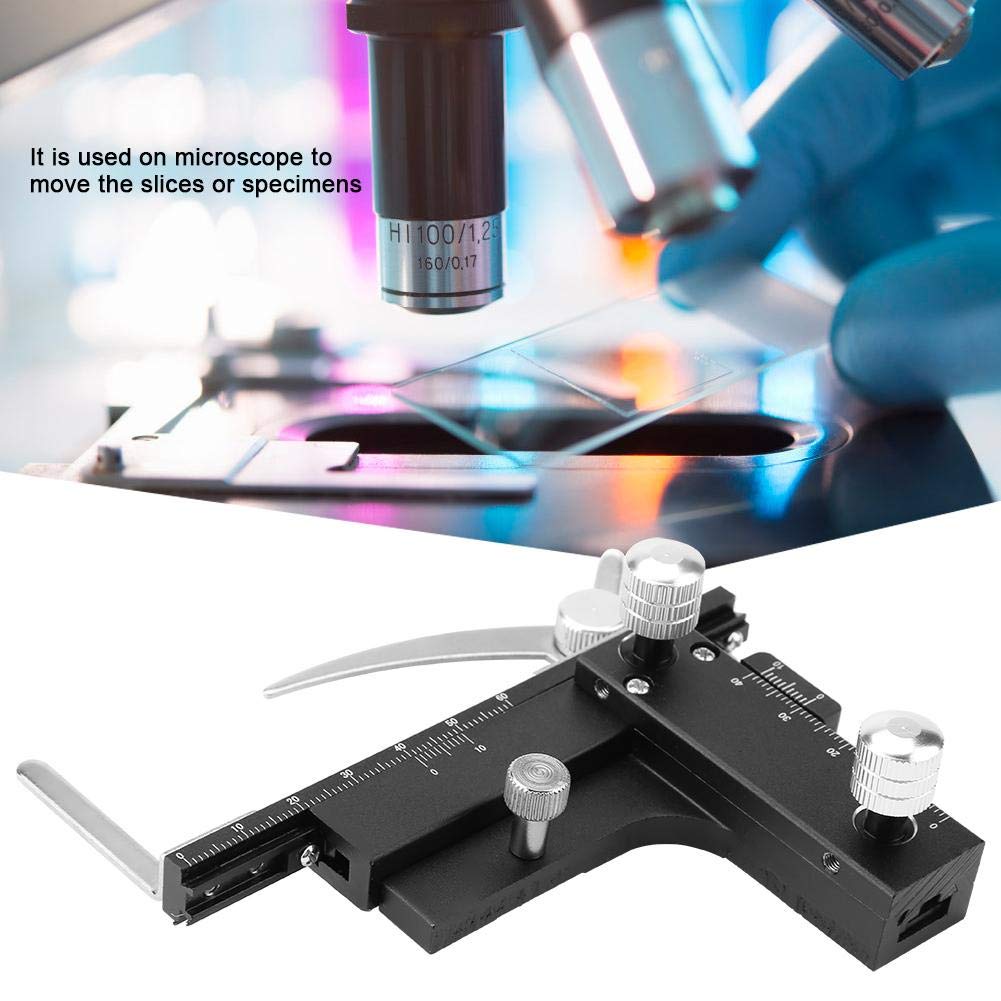 Microscope Movable Caliper, High- Movable Ruler Mechanical Stage X-Y Uses on Microscope to Move The