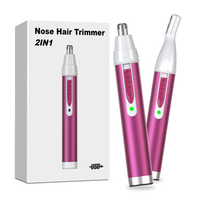 Nose Hair Trimmer for Women,2026 Rechargeable Professional 2 in 1 Painless Eyebrow & Facial Hair Trimmer with