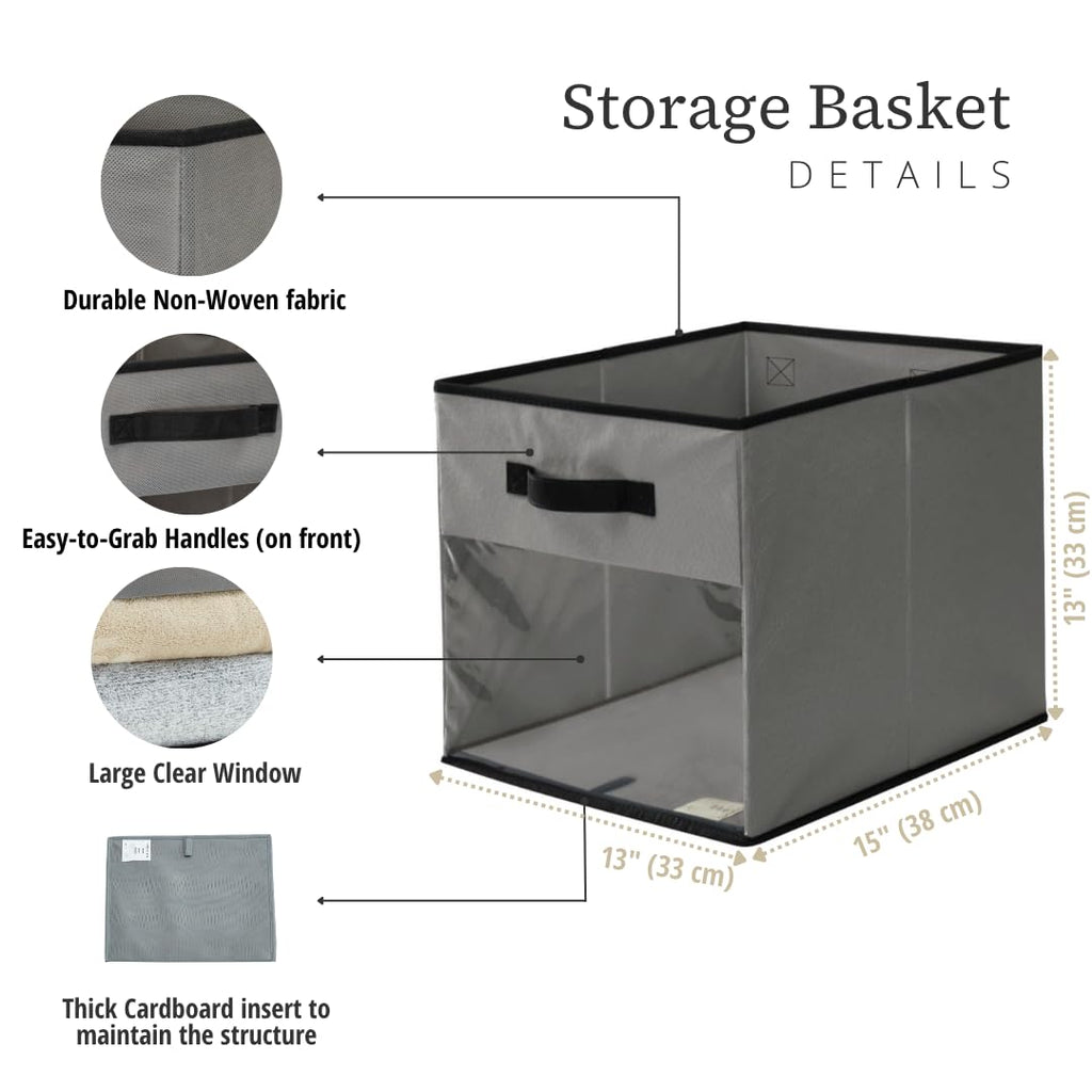 Storage Bins, Cube Storage Bin with Window
