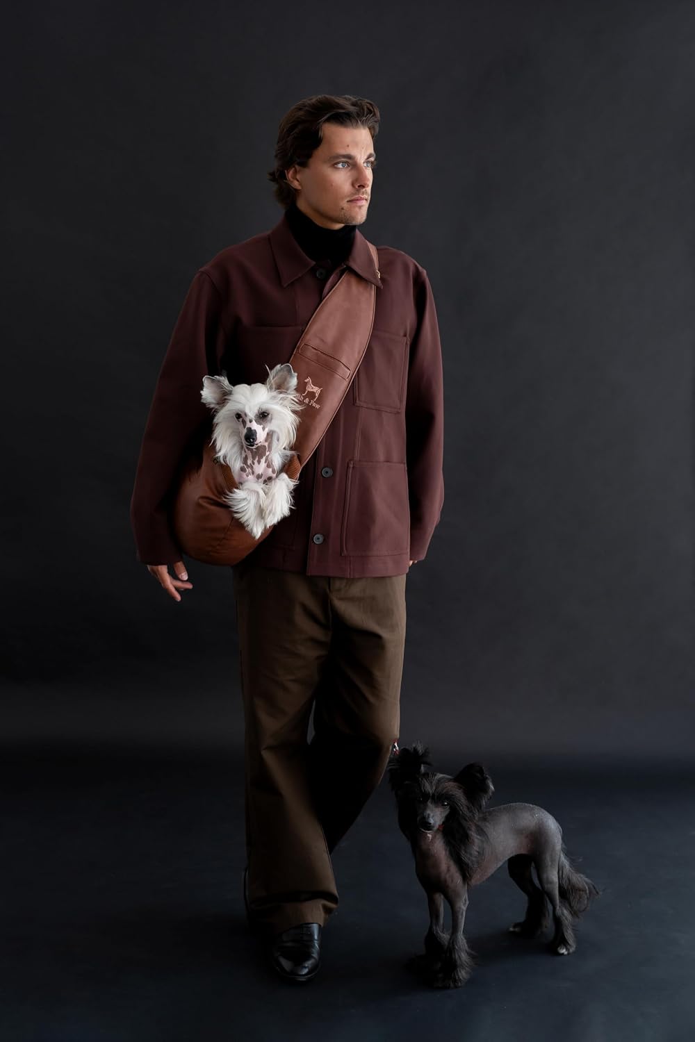 Dog Sling Carrier for Small Dogs 5-18lb, Dog Sling for Small Dogs and Cats, Dog Carrier with Adjustable Padded Strap