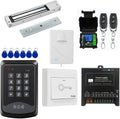 Door Access Control System RFID Keypad 600lb Electric Magnetic Door Lock Kit with Exit Button Doorbell Chime Remote