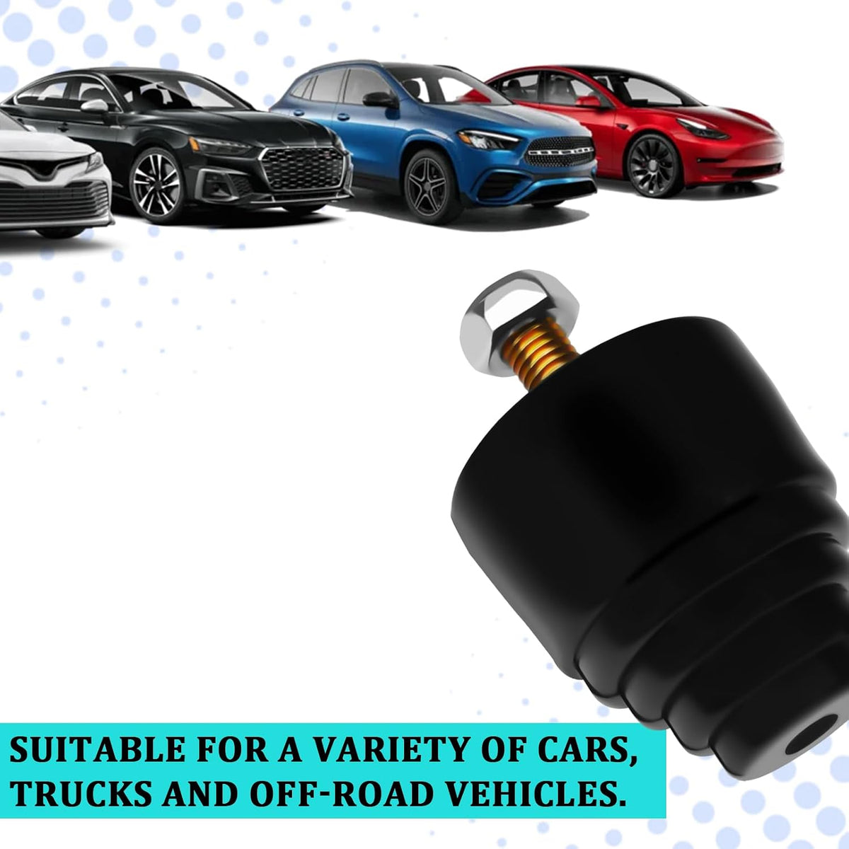 2PCS Bump Stopper Rubber Bump Stop Rear Suspension Kit Universal Air Ride Suspension kit with Nuts 9.9101G for Cars, Trucks and Off-Road All Purpose Bumps Stop Rear Leaf Spring Bumpers Shock