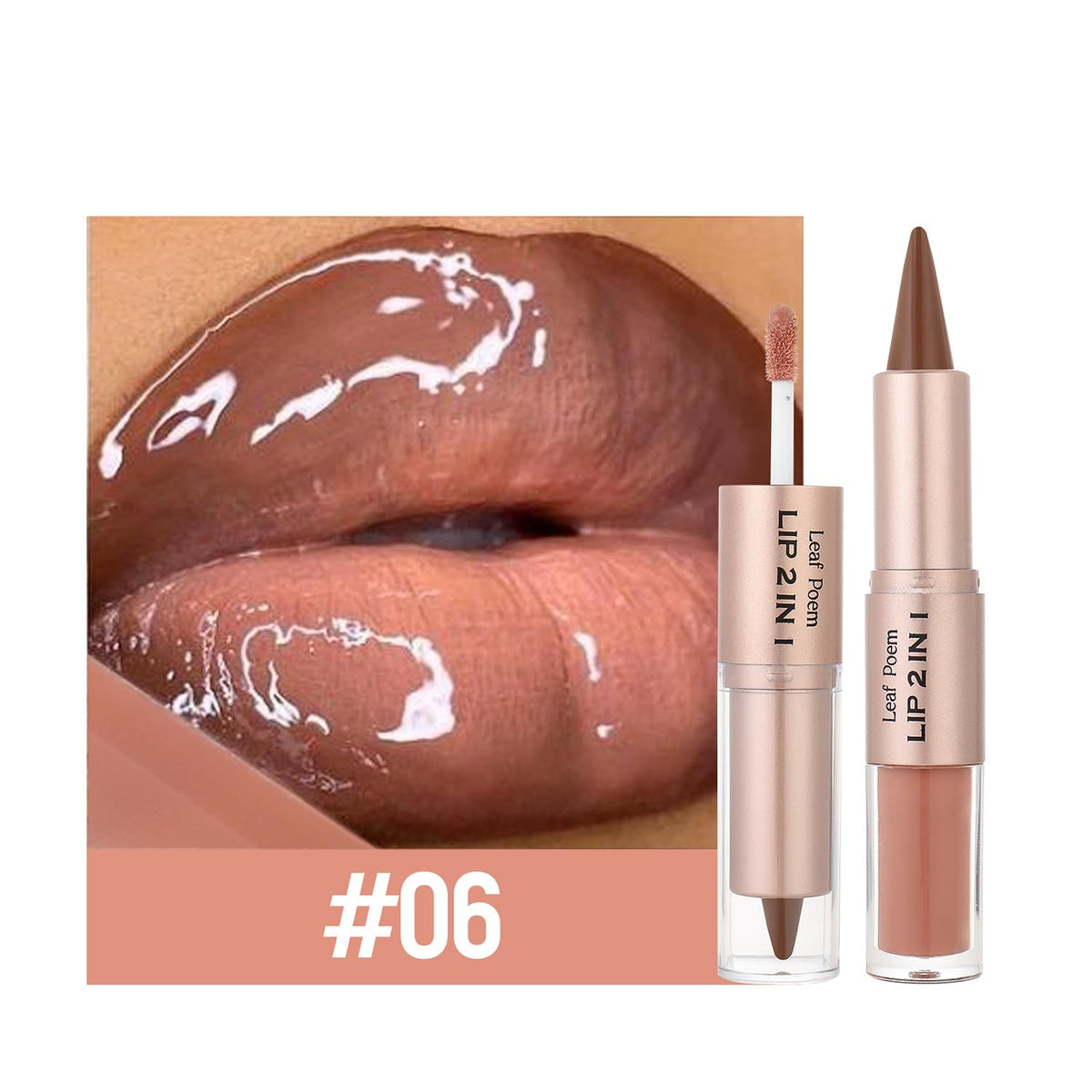 3Pcs Matte Lip Liner and Gloss Lip Combo Set for Women