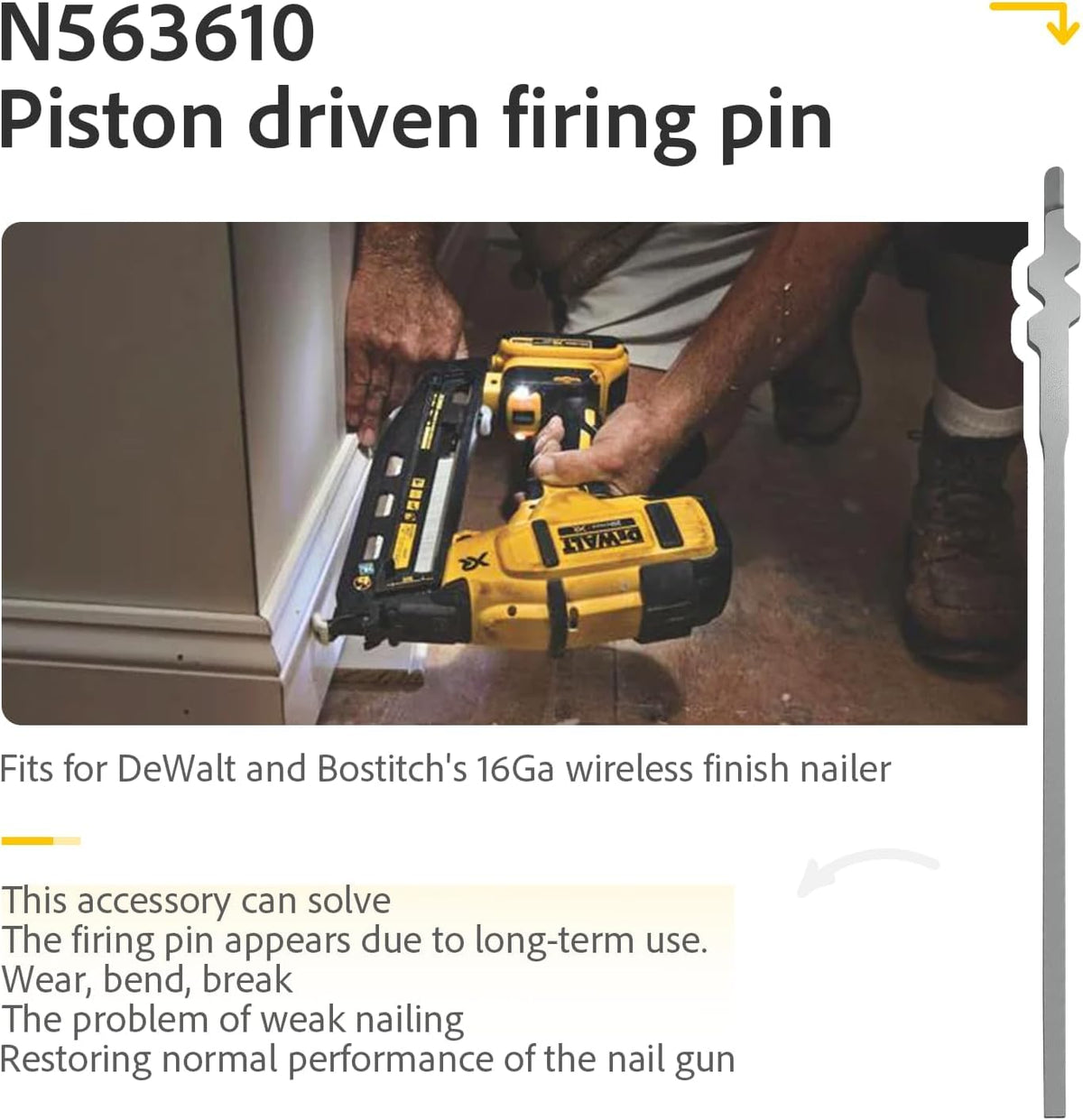 N563610 Piston Driver Blade For Bostitch N517610 DeWalt N446582 Nail Gun
