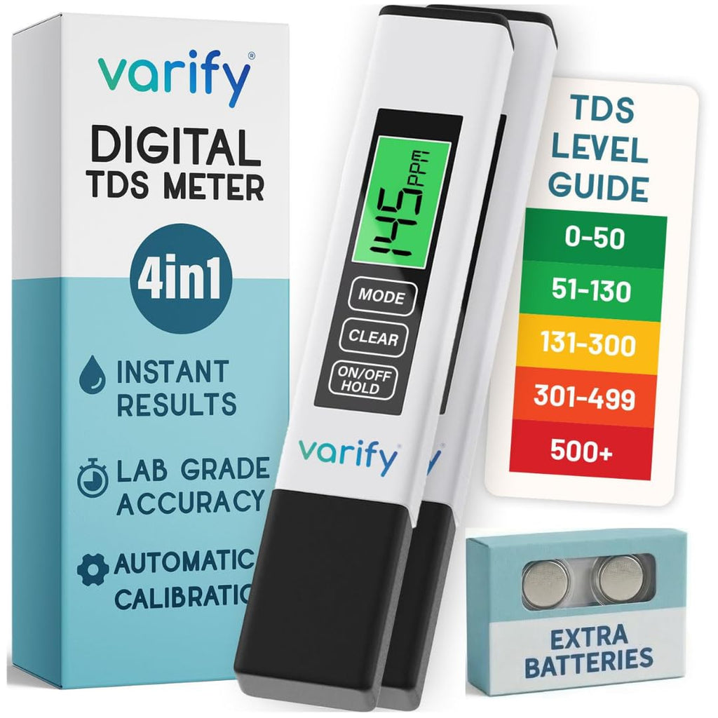 4-in-1 TDS Meter Digital Water Tester for Drinking Water | Accurate 0–9990 PPM EC & Temp Readings | Ideal for RO