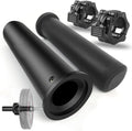 GreenBean 2PCS Olympic Adapter Sleeve 11.8" with Olympic Barbell Clamps 2", Converts 1" Standard Weight Plate Posts