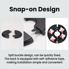 2pcs Wall Split Flange, Black Self-Adhesive Pipe Cover Escutcheon Plate