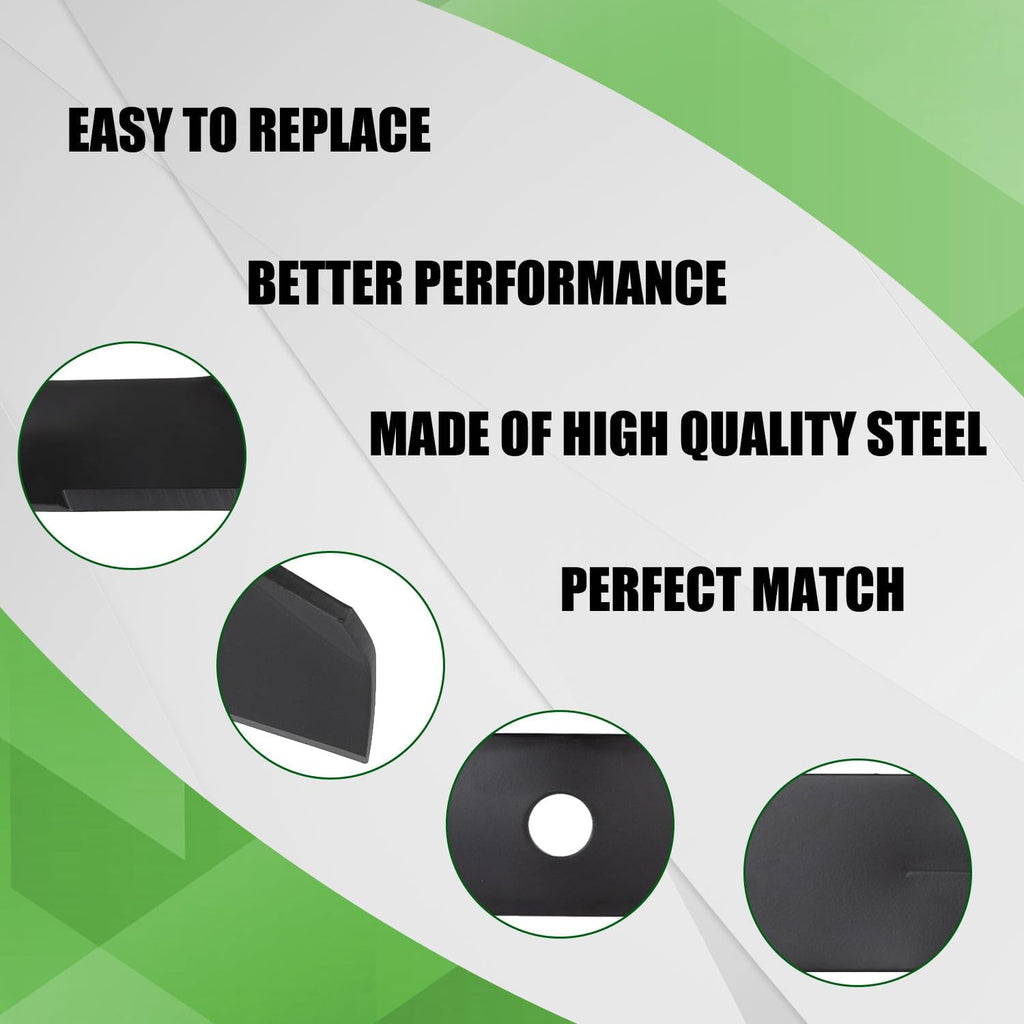 RANSOTO 48" Deck Lawn Mower Blades Compatible with John Deere Cut Deck GX, LT, LX, SST, X Series & ZTRAK Replace M145476, M127500 596-354 (3 pcs)
