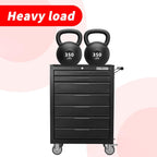 Rolling Tool Chest, 7-Drawer Small Tool Cabinet, Metal Tool Box with Wheels & Locking System, Ergonomic Push-Pull