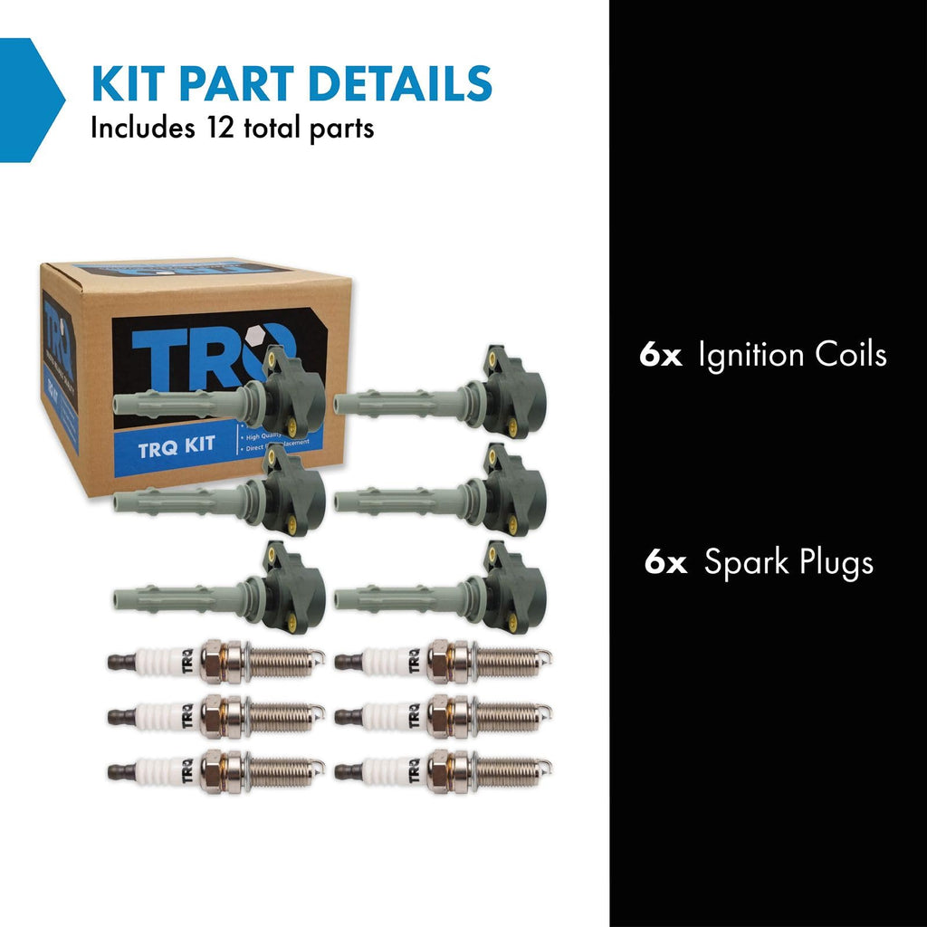 TRQ Ignition Coil & Spark Plug Kit 12 Piece Iridium Plugs