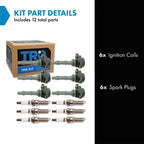 TRQ Ignition Coil & Spark Plug Kit 12 Piece Iridium Plugs