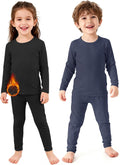 2 Set Kids Thermal Underwear Set Winter Warm Toddler Long Johns 2-5T | Cozy Fleece Lined Kids Thermal Top and Bottom