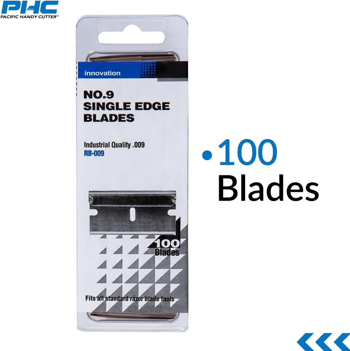 Stainless Steel Replaceable Blades for Box Cutters, Standard Single-Edged Industrial Razor Blades, Ultra Sharp