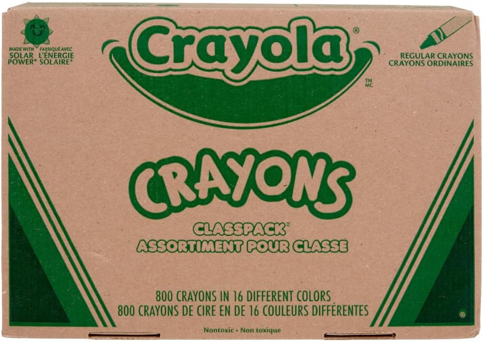 Crayon Classpack, Teacher Classroom Must Haves, Bulk Back to School Supplies, Elementary & Kindergarten Wishlist, 16