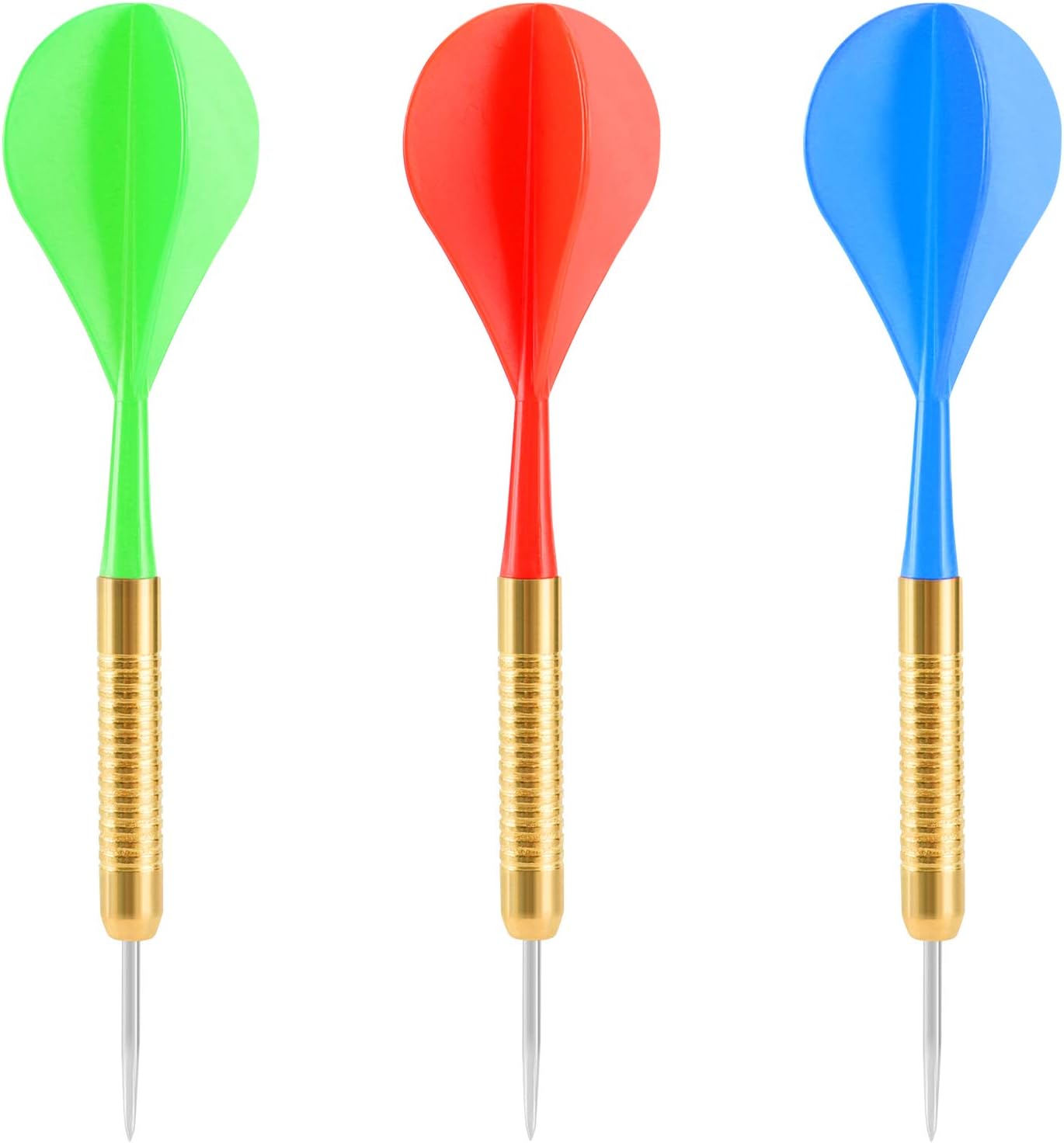 18 Pack Steel Tip Darts, 16 Grams Metal Tip Dart Set, Darts Metal Tip Set, Metal Darts for Dartboard