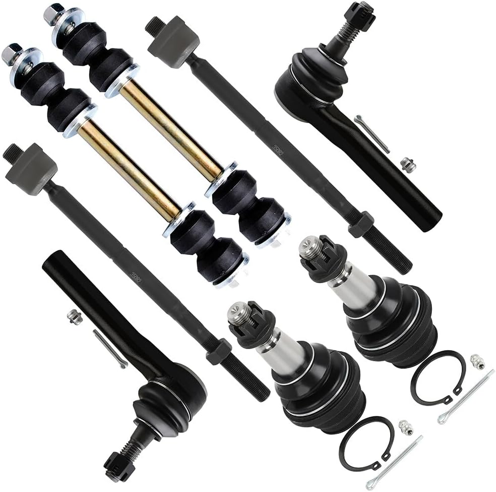 SCITOO 8pcs Front Inner Outer Tie Rod End for Chevy, for GMC, for Cadillac