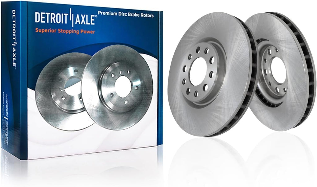 Detroit Axle - Brake Kit Replacement for 2014-2022 Jeep Cherokee | Single Piston Front Calipers, Brakes Rotors Brake