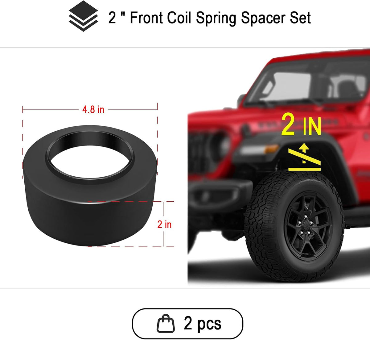 2" Front Spring Spacer Leveling Kit