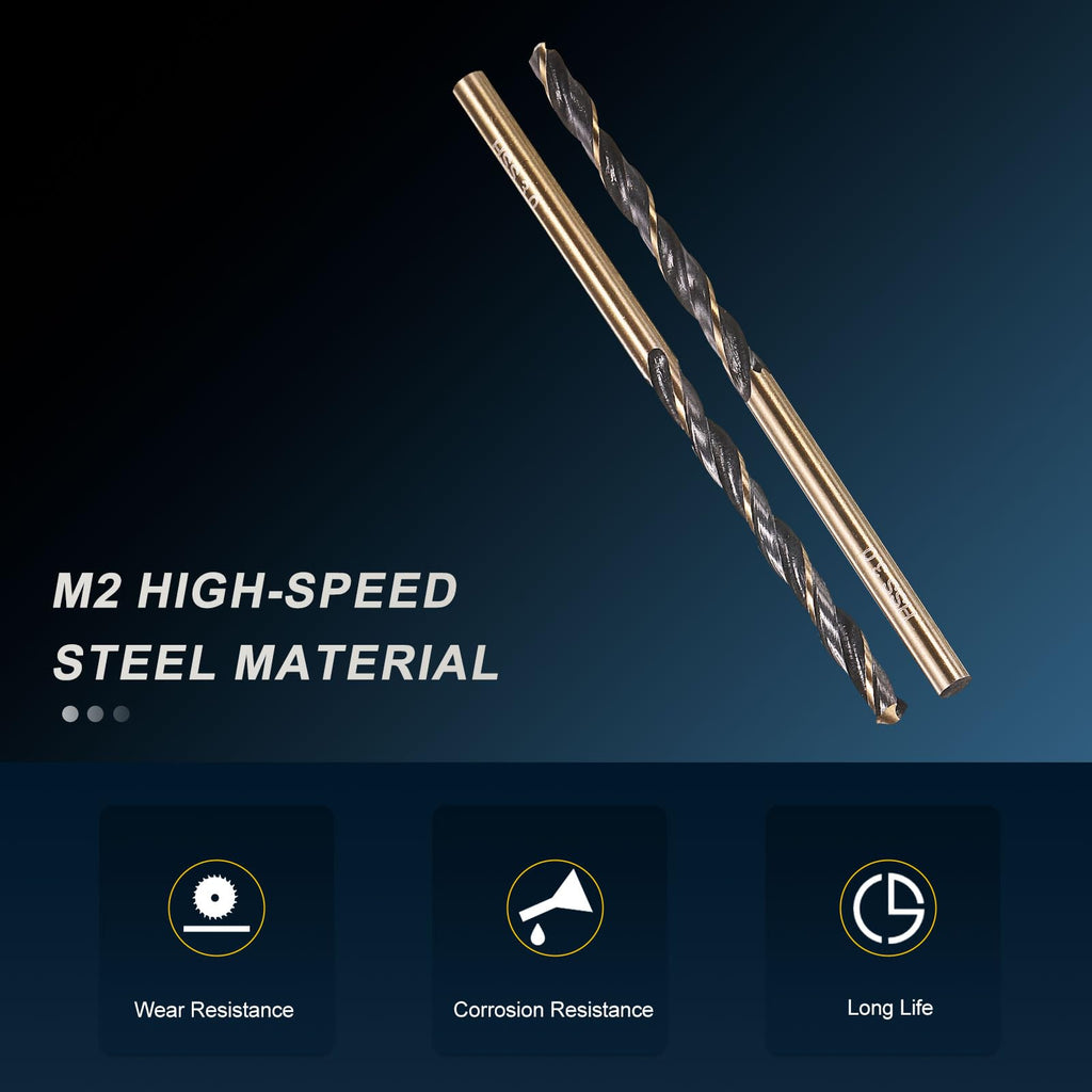 PATIKIL 3mm Drill Bit M2 High-Speed Steel for Hard Metal 4 Pack