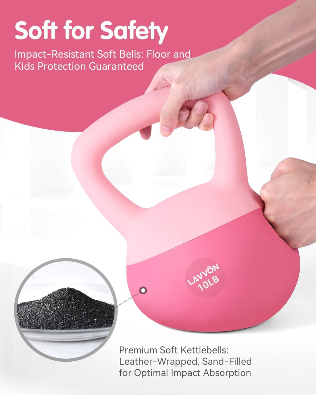 Soft Kettlebell - Cushioned Impact-Resistant Base and Anti-Slip | Kettle bell Anti-Slip Grip Weight for Home