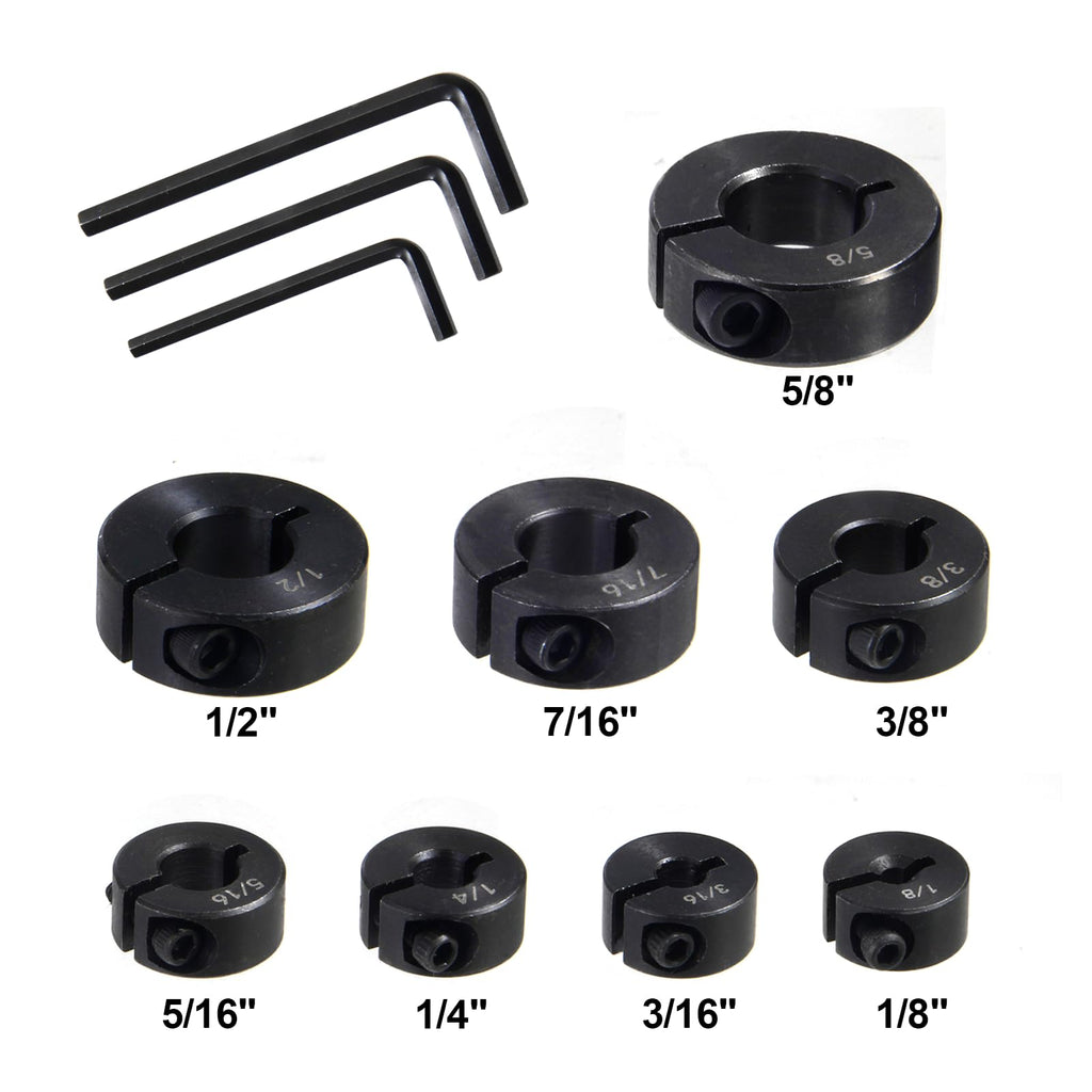 Nalegtocw Drill Bit Stop Collar Set,Split Ring Drill Bit Depth Stop