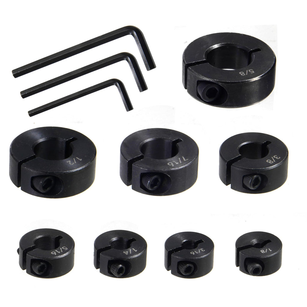 Nalegtocw Drill Bit Stop Collar Set,Split Ring Drill Bit Depth Stop