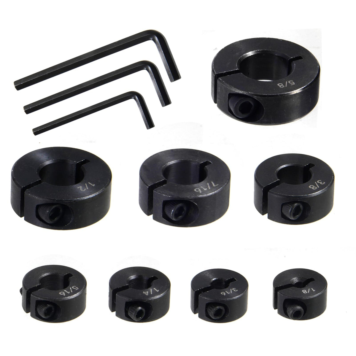 Nalegtocw Drill Bit Stop Collar Set,Split Ring Drill Bit Depth Stop