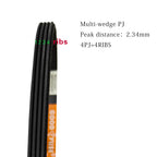 GOODYUSE 580J4 Rubber Poly V-Belt,High Quality EPDM 4 Ribs PJ V-Ribbed Belt 58" Length x 0.37" Width x 0.15" Thick,Industrial Transmission Drive Belt