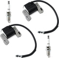 MIA12788 Ignition Coil Compatible with John Deere Z515E Z525E Z535M Z535R Z425 Z435 Z445 LA130 LA135 LA140 LA145 LA150 LA155 Lawn Tractors Mowers, Replace LG691060 MIA12346 w/Spark Plug 2Pcs