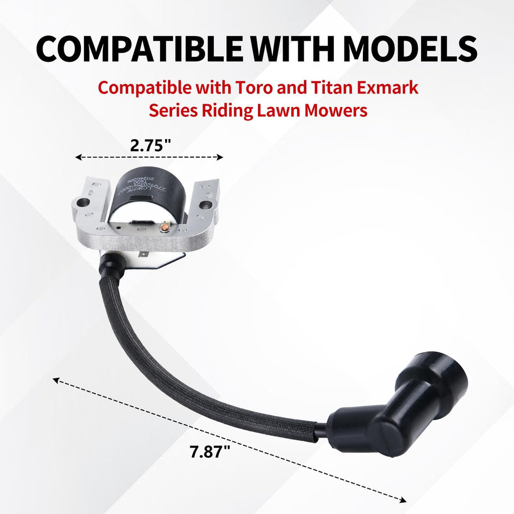 Ignition Coil Module Compatible with Toro and Titan Exmark Series Riding Lawn Mowers Replace OEM# 136-7883 139-0720 127-9216,2pcs