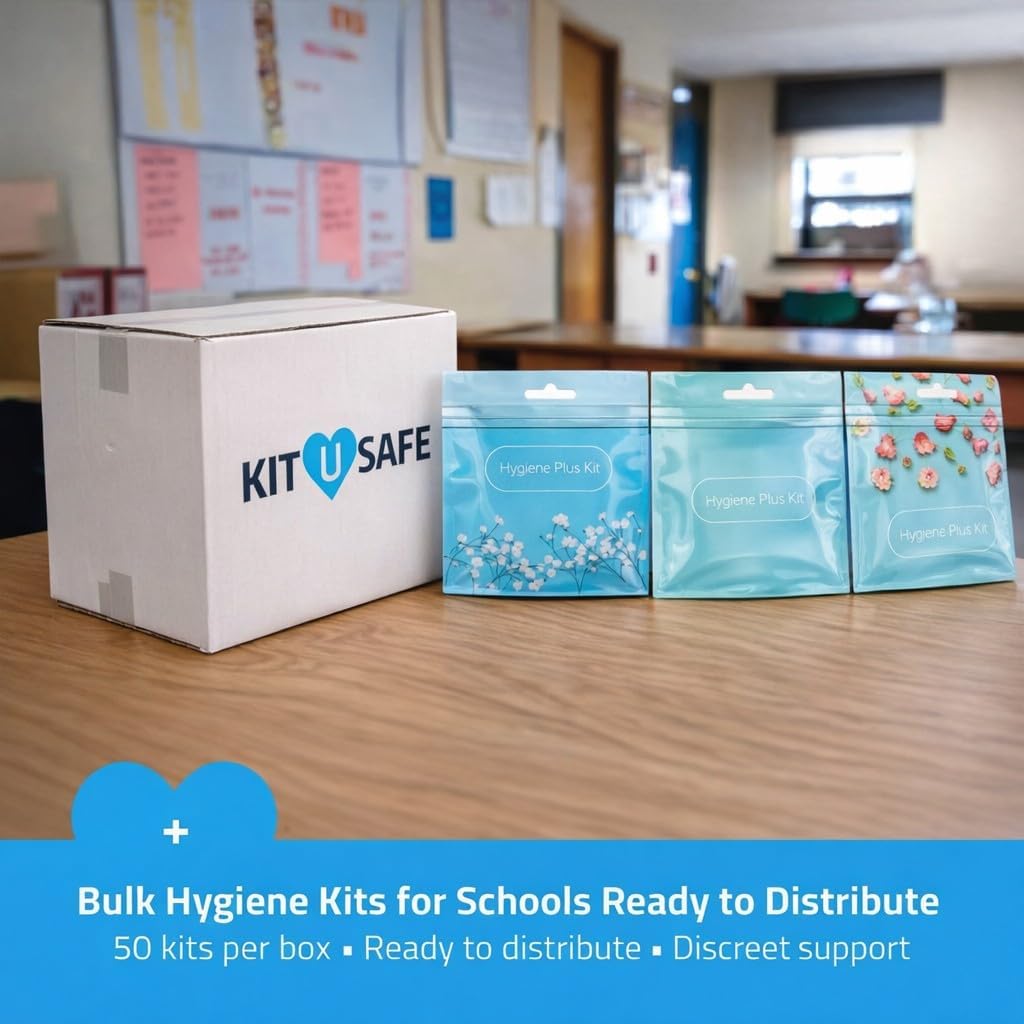 Hygiene Plus Bulk Period Kit with Disposable Underwear (Medium) – Complete Menstrual Care Kits for Schools