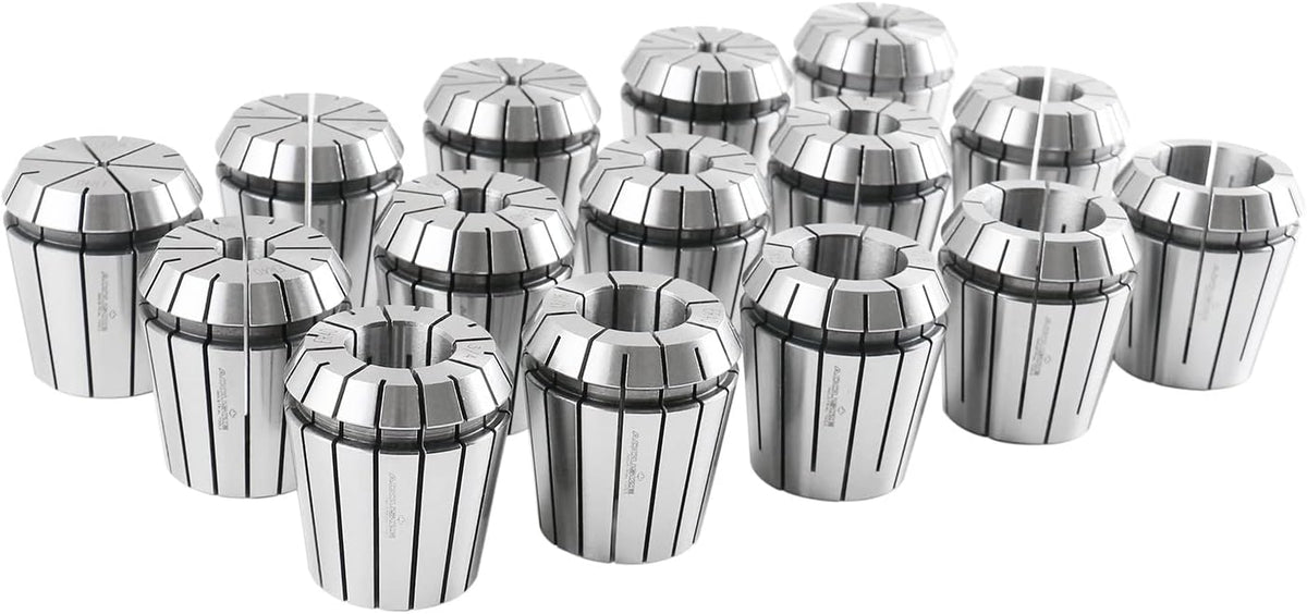 Accusize CAT40 ER40 Collet Chuck Set, 15 Pc, G6.3 12000 RPM