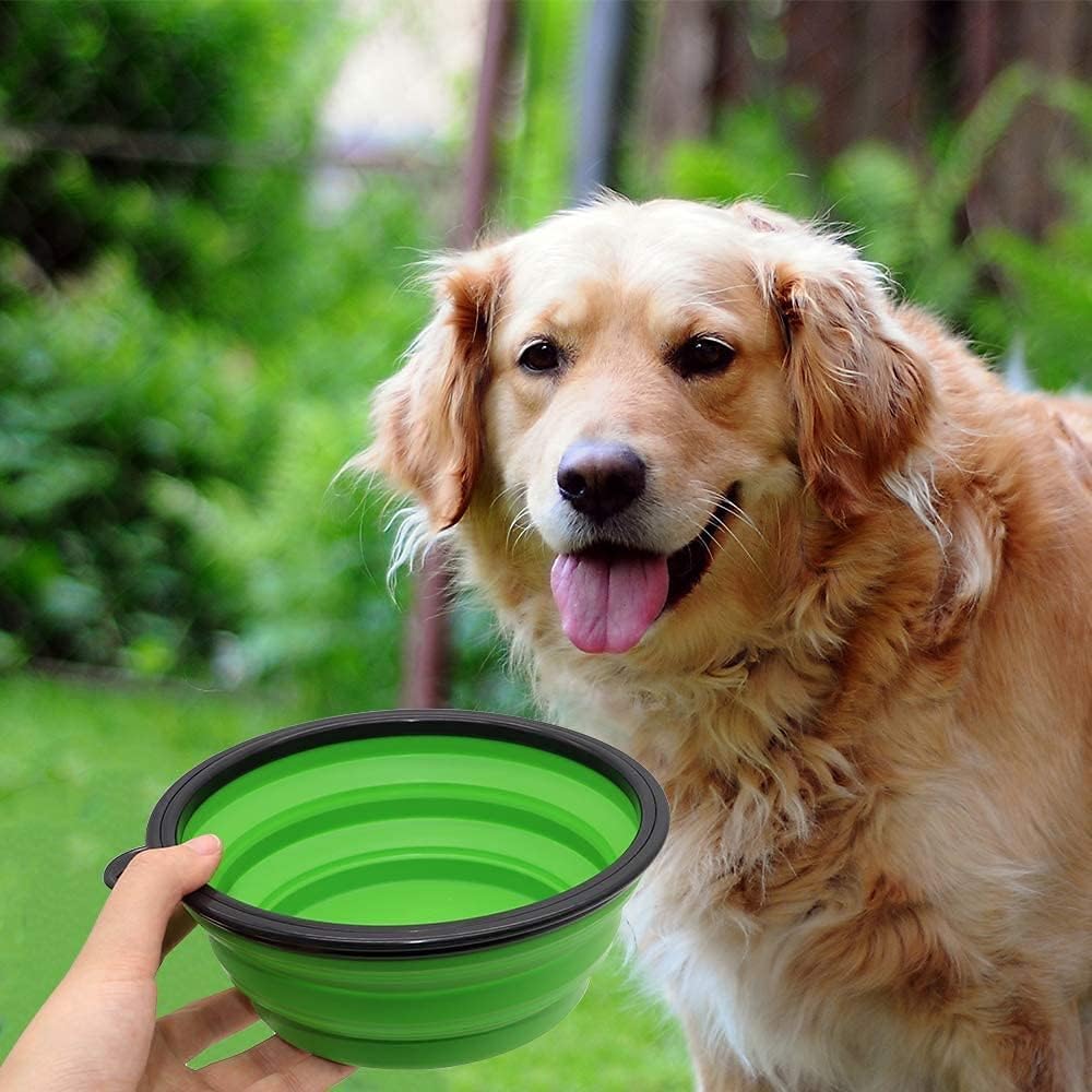 Large Dog Bowl Pet Collapsible Bowls, 2 Pack Collapsible Dog Water Bowls for Cats Dogs, Portable Pet Feeding Watering