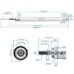 BAOMAIN Mini Pneumatic Air Cylinder 5/8" Bore 10" Stroke MAL 16x250