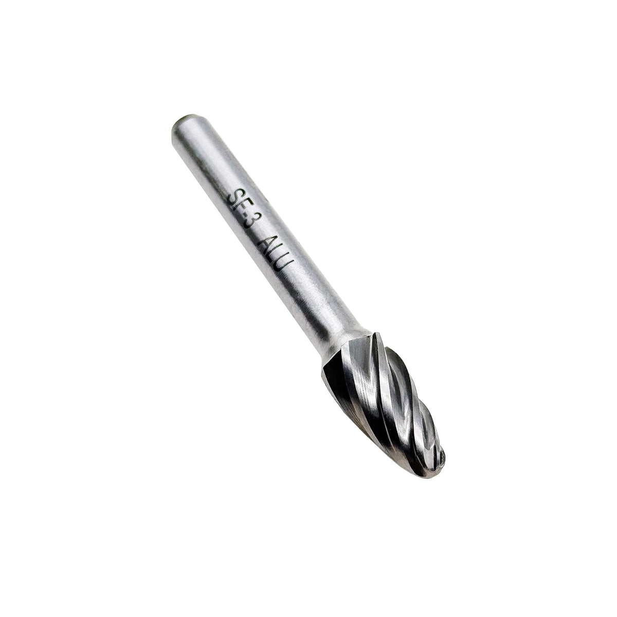 LU&MN SF-3 Aluminum Cutting Burr, 1/4" Shank, 3/8" Head, 1 Pc