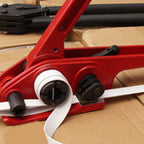 Strapping Tensioner, Heavy Duty PET/PP Poly Pallet Strapping Kit Steel Cutter Manual Banding Tool for 13-19 mm