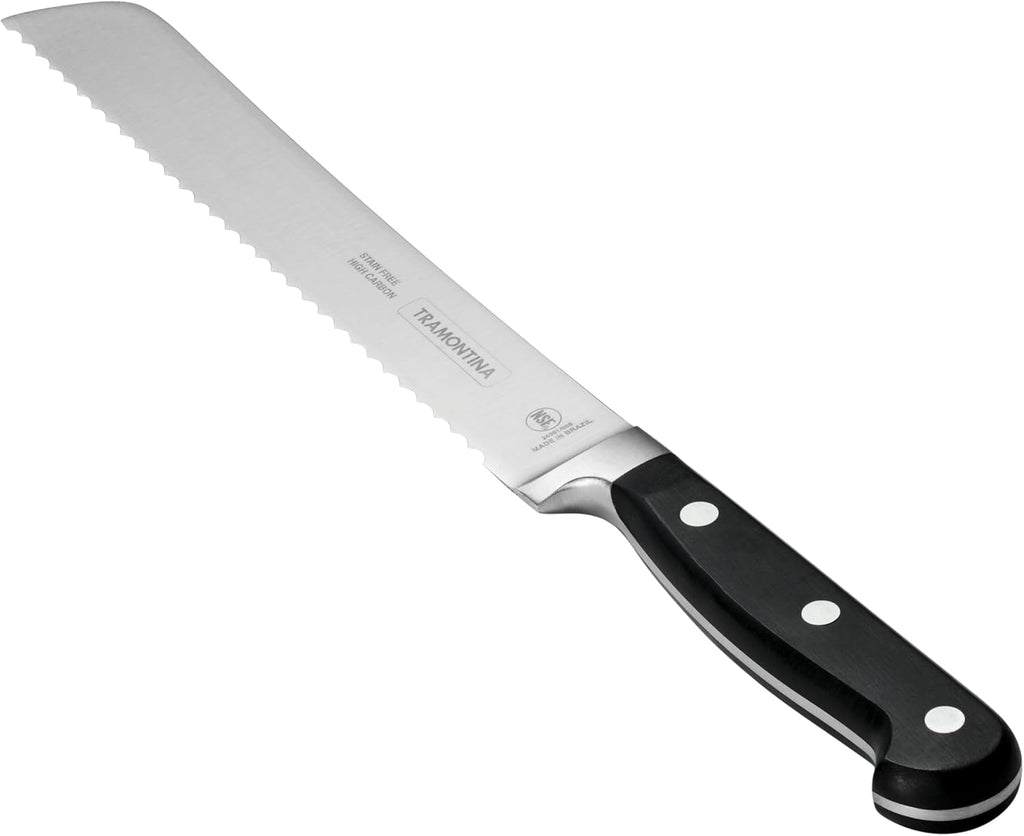 Pro Series Forged 8-Inch Serrated Bread Knife, Stain-free High-Carbon Steel Kitchen Knives for Cooking