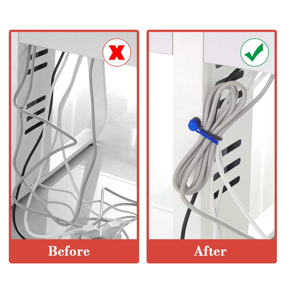 Reusable Silicone Twist Ties, Magnetic Cable Ties 6pcs