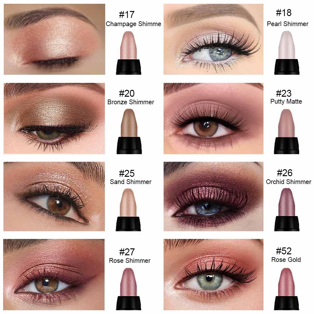 8Pcs Cream Eye Shadow Sticks Set, Matte Shimmer Eyeliner Pencil Eyeshadow Palette Makeup, Eye Highlighter Brightener