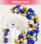 Large Wedding Arch for Ceremony 7 Ft, Circle Arch for Party, Gold