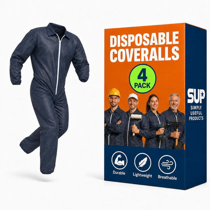 Disposable Coveralls Breathable Paint Suit, Crawl Space, Lightweight Coveralls
