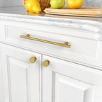10 Pack 10 inch Vibrant Brushed Moderne Brass Cabinet Pulls