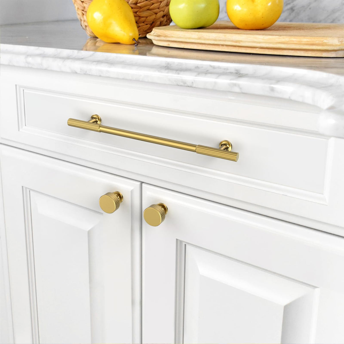 10 Pack 10 inch Vibrant Brushed Moderne Brass Cabinet Pulls