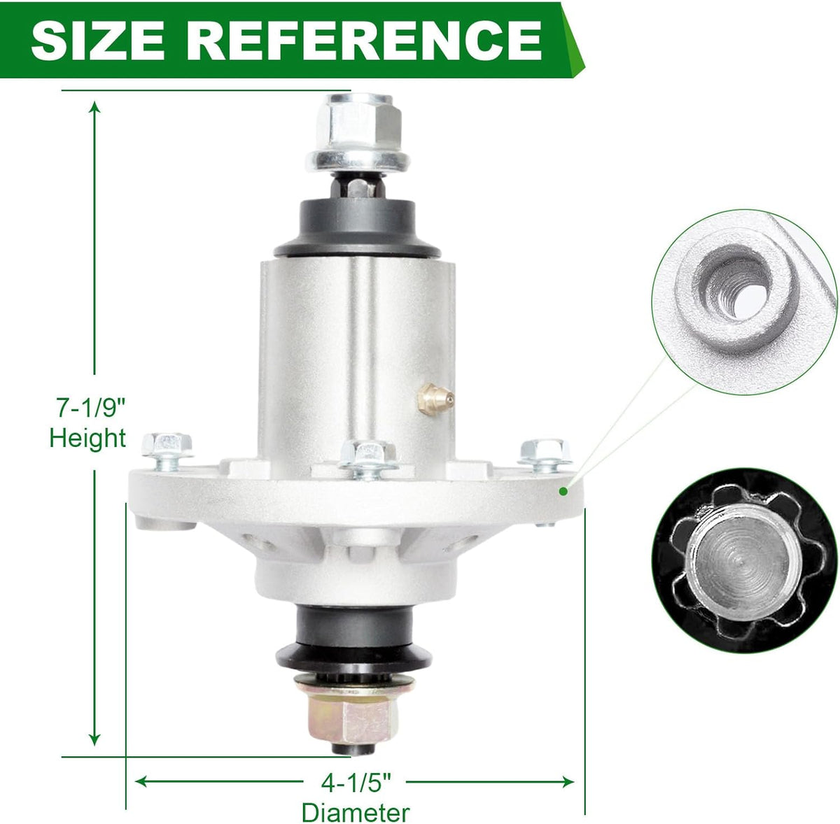 42" 48" Deck Spindle Assembly Fit for John Deere LA110 LA100 LA120 LA105 D110 LA115 LA125 D125 D130 E120 E130 D140 E140 LA145 Lawn Mower Replaces GY21098 AUC15811 GY20867 GY20454 GY20962 (2 Pack)