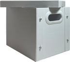 7" Vinyl Record Storage Box - White 45 RPM Case for Singles - Durable DJ Organizer Holder with Secure Lid - Stackable