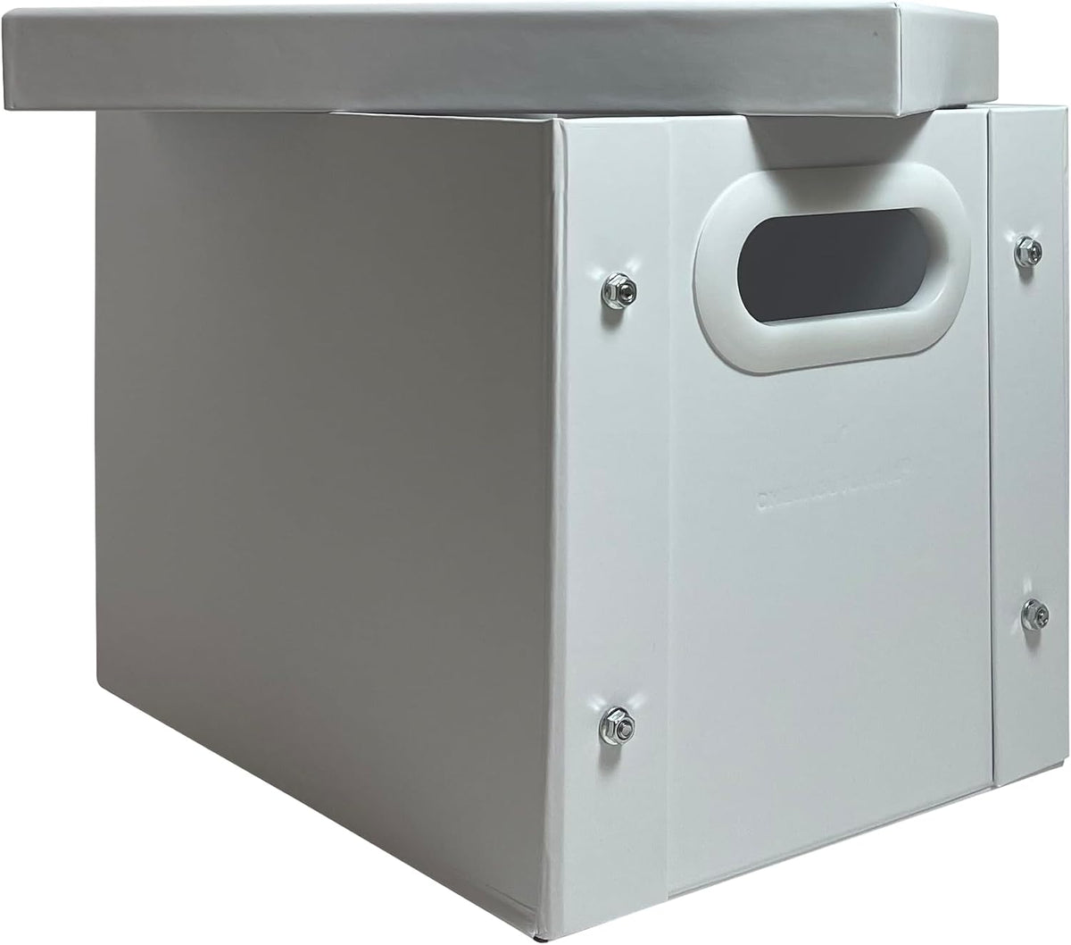 7" Vinyl Record Storage Box - White 45 RPM Case for Singles - Durable DJ Organizer Holder with Secure Lid - Stackable