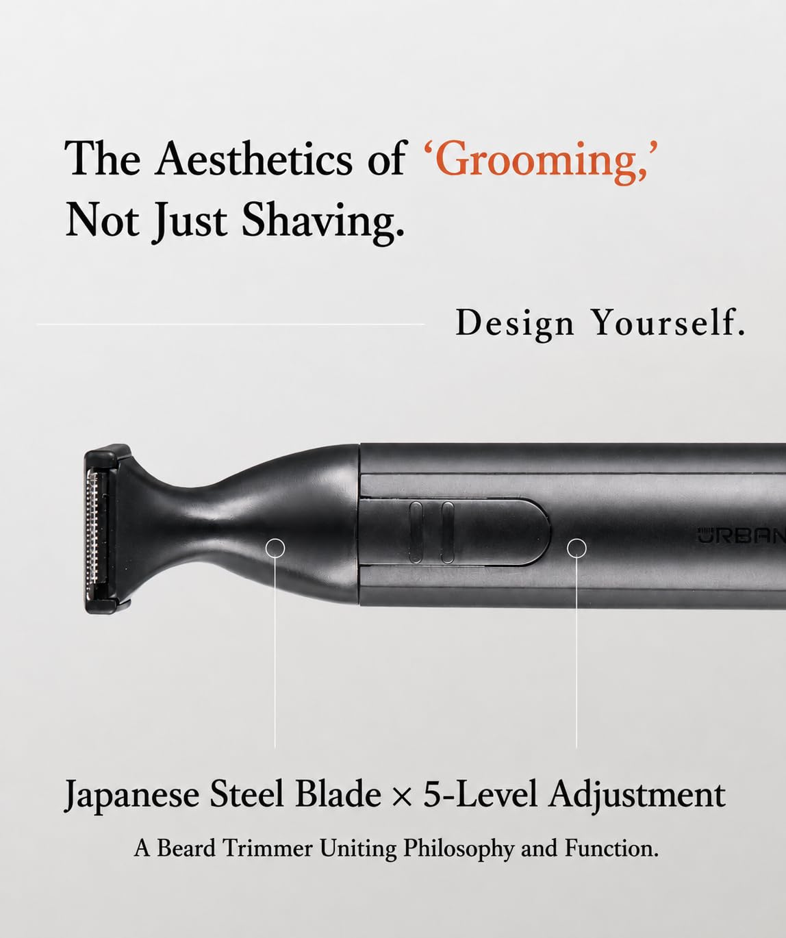 Mustache Trimmer for Men, Precision Beard Trimmer, IPX8 Waterproof