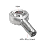 uxcell SSA12T/K Rod End Bearing 12mm Bore Stainless Steel M12x1.75 Male Thread Right Hand